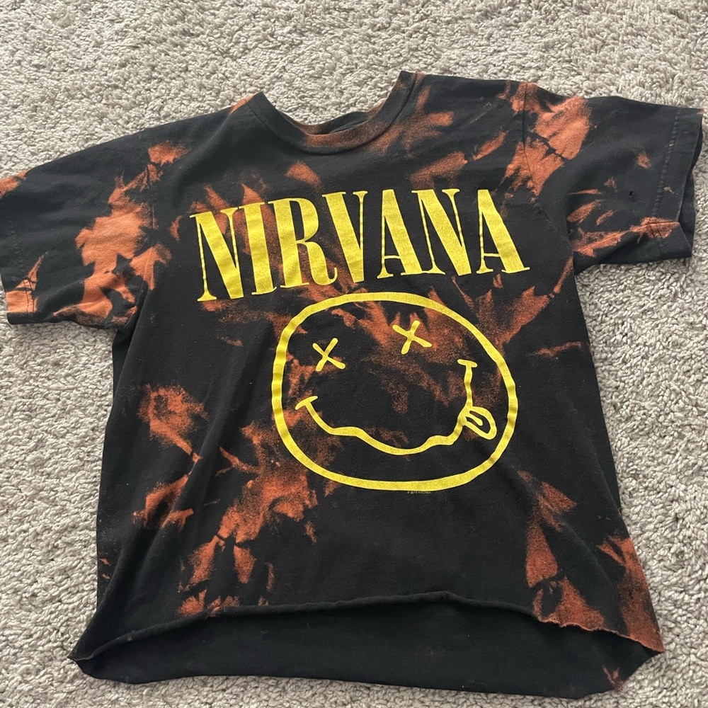 Bleached Nirvana Crop top